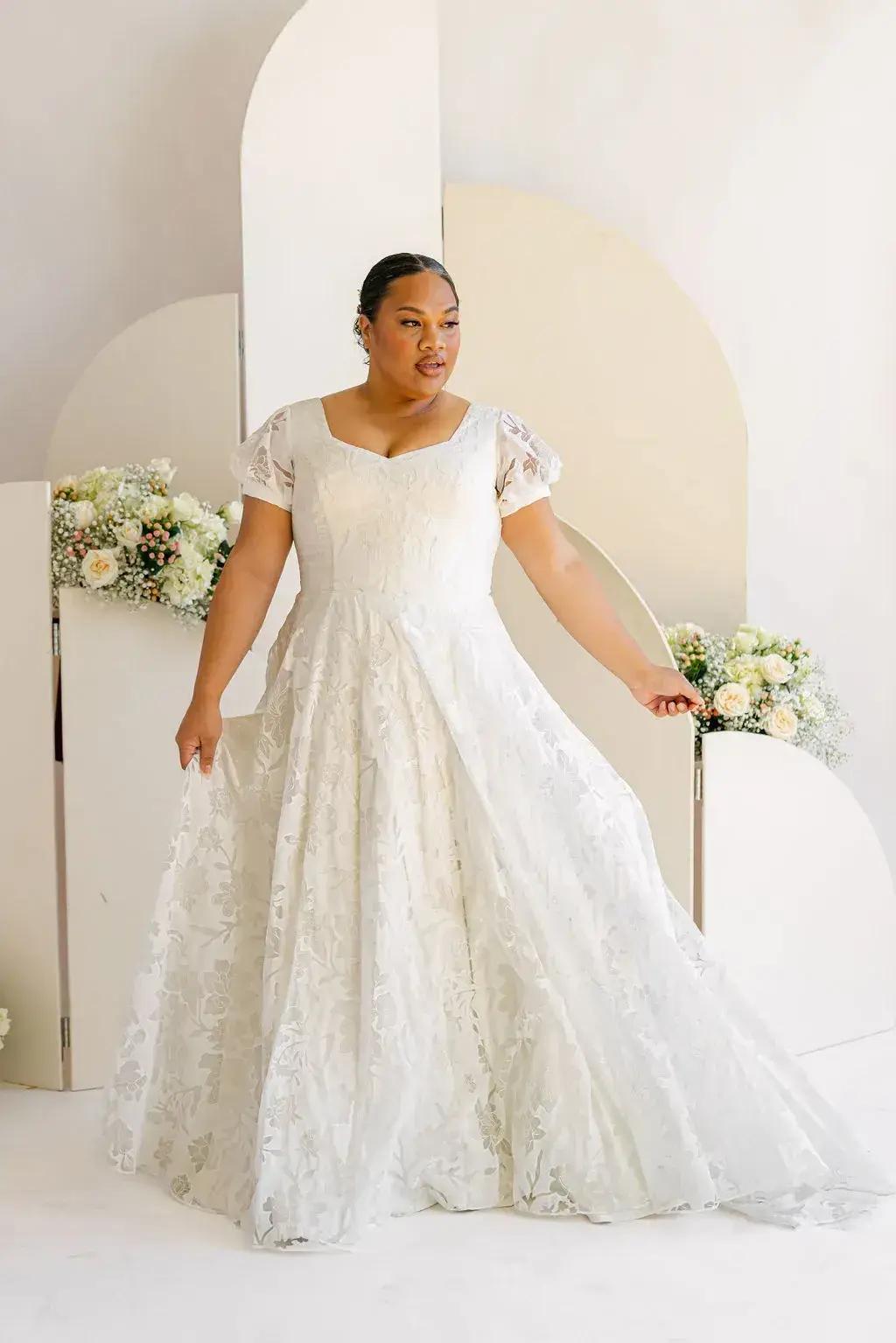 Bridal Room Beauty: Styling Tips for White Rose Wedding Dresses Image